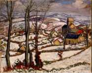 Charlot Louis Village at Morvan under Snow  - Hermitage